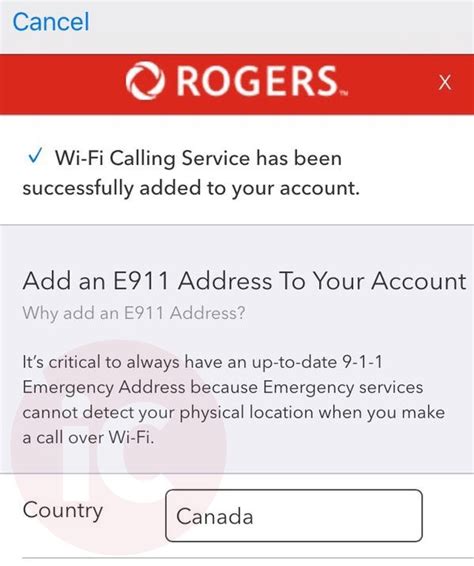 rogers wifi calling outside canada